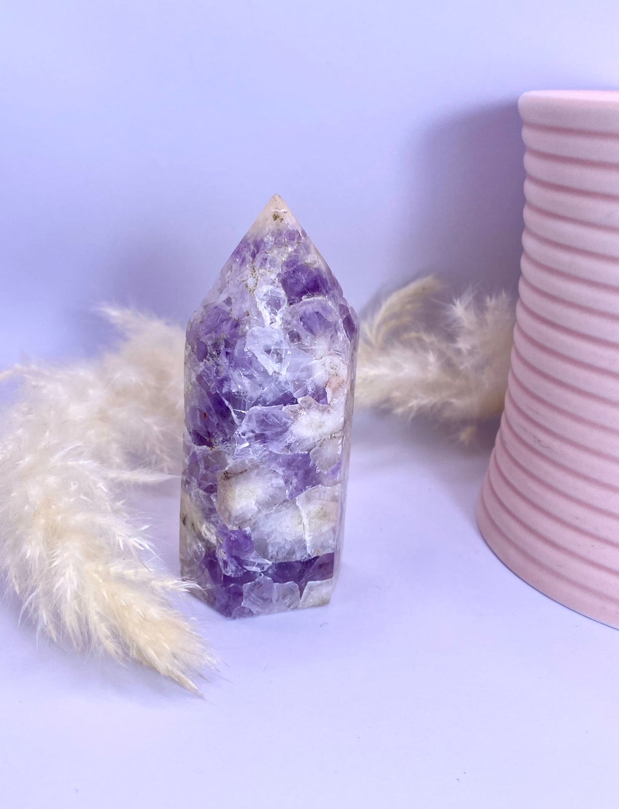 Pink Amethyst X Flower Agate