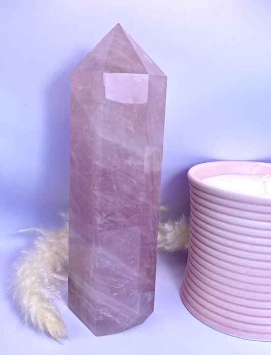 XL Rose Quartz Tower