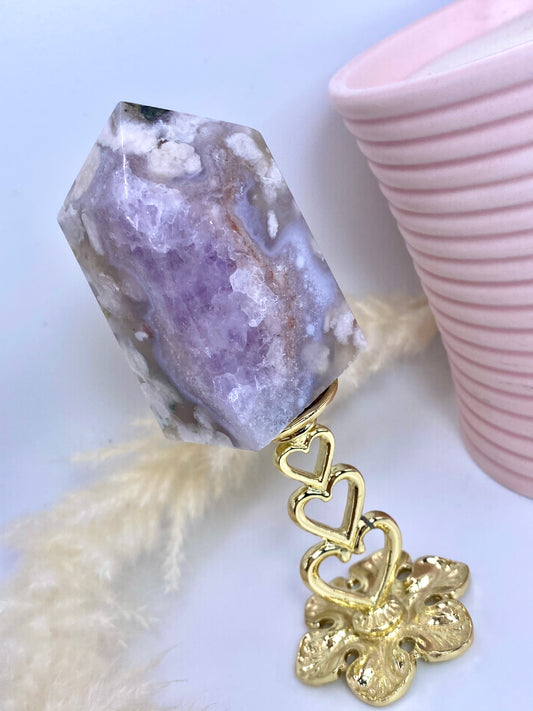 Amethyst x Flower Agate