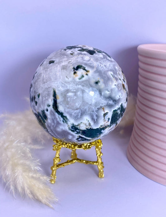 XL Moss Agate Sphere