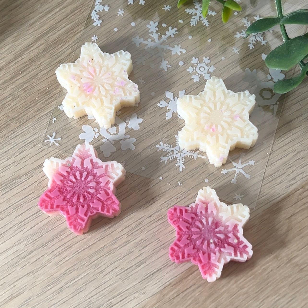 Frosted fairy snowflakes 4pcs