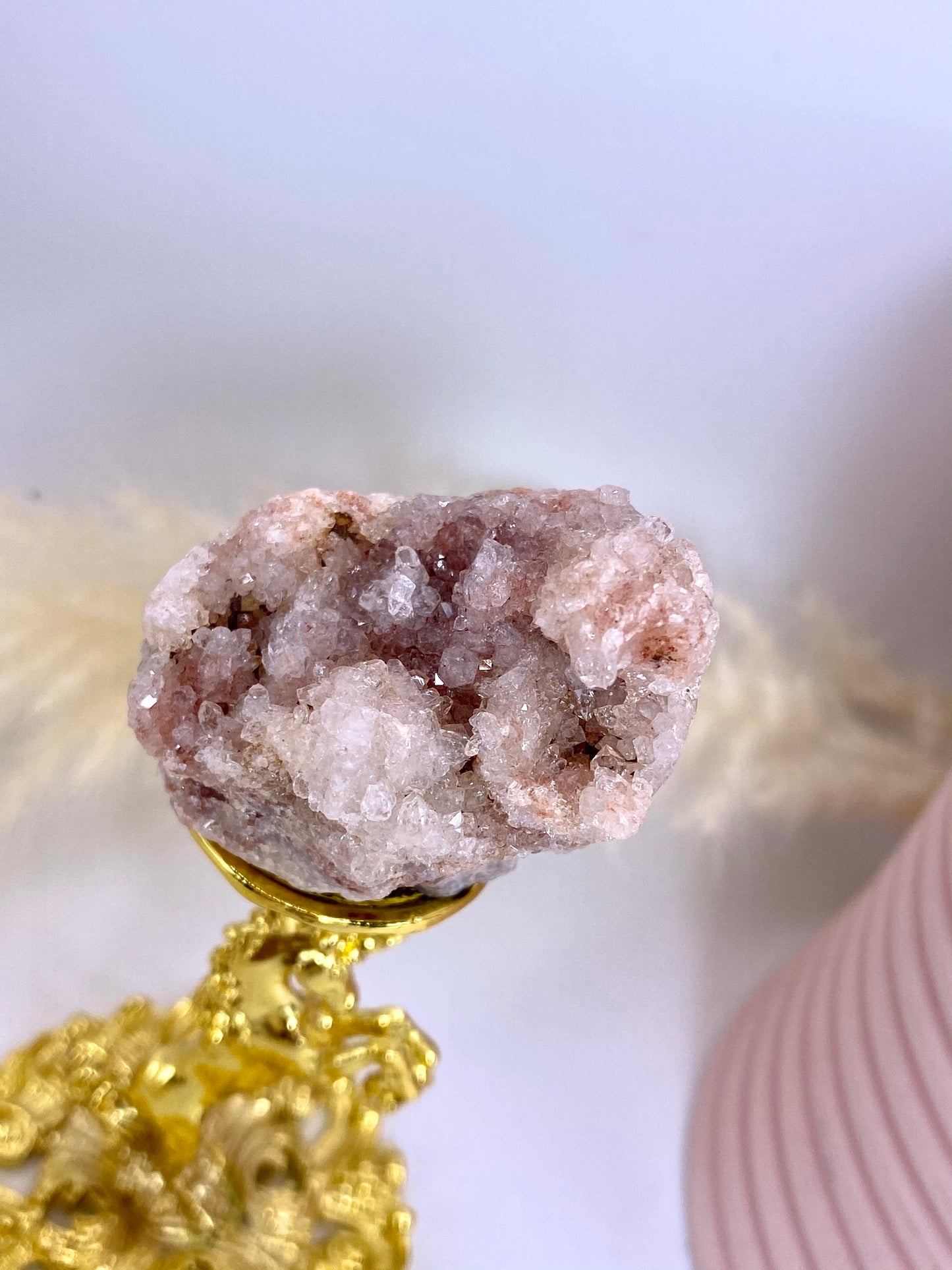 Pink Amethyst Mini Druzy Freeform