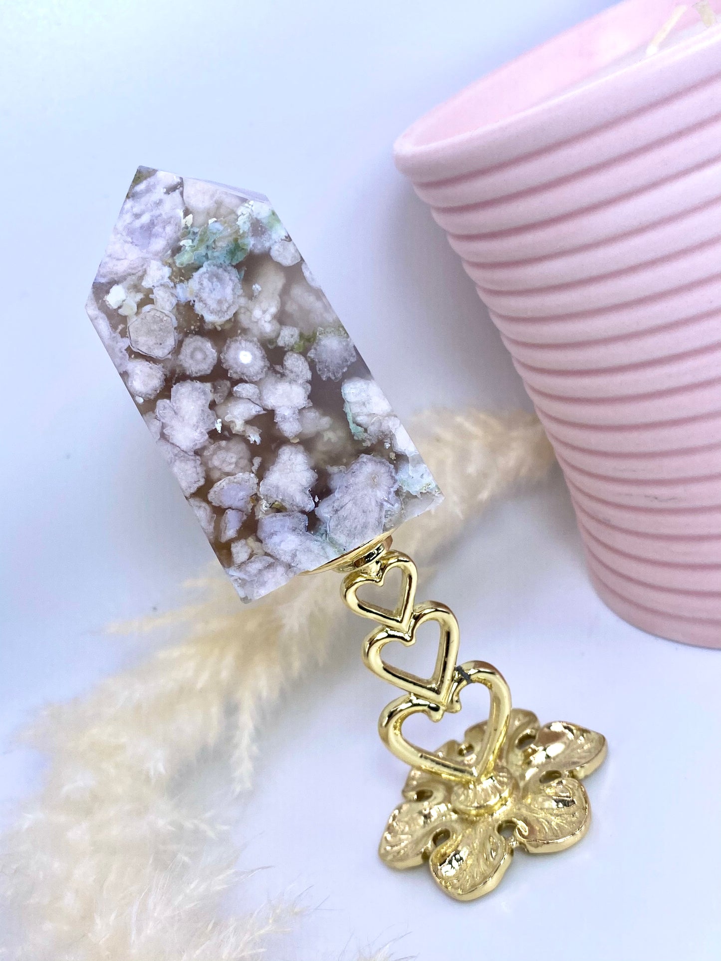Amethyst x Flower Agate