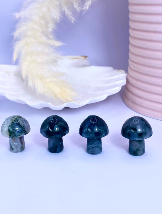 Mini Mushies - Moss Agate